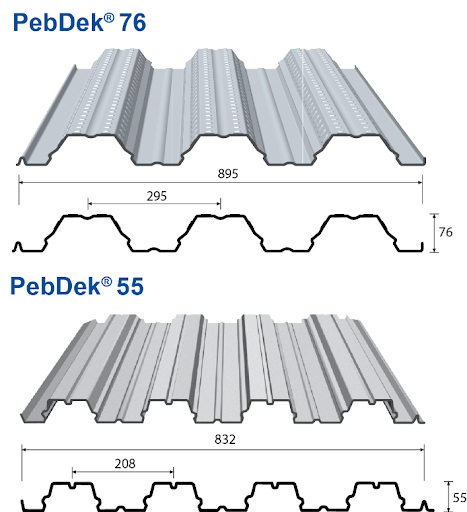 2 loại Tôn sàn PebDek® của PEB Steel
