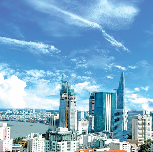 Pebsteel thiết kế thi công cụm kết cấu thép đỉnh tháp Vietcombank Tower (Tp. Hồ Chí Minh)