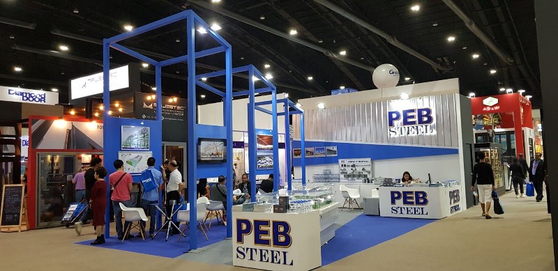 Gian hàng của công ty PEB Steel tại triển lãm 