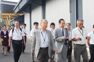 A Japanese business group visits PEB Steel's office and steel factory