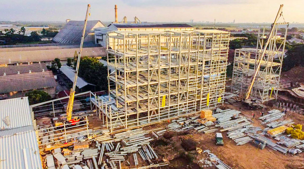 Xây Dựng Nhà Xưởng Sản Xuất Bột Mì Indonesia - Steel Structured Indonesian Flour Factory Warehouse