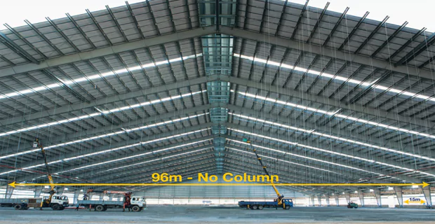 Clear span product in Steel Structure - Kèo không cột giữa trong nhà thép tiền chế