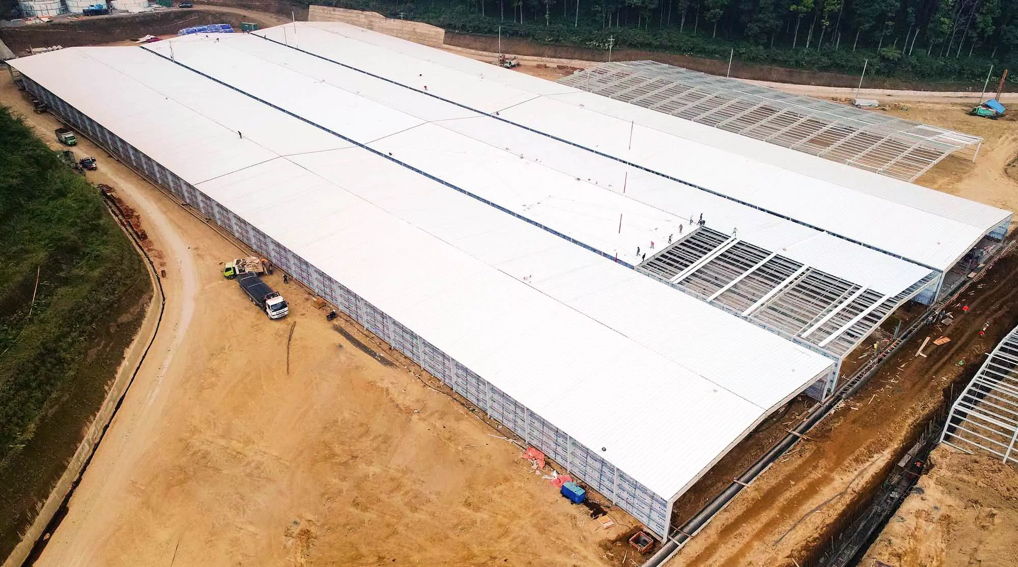 Xây Nhà Kho Nông Nghiệp Indonesia - Steel Structured Agricultural farm Indonesia