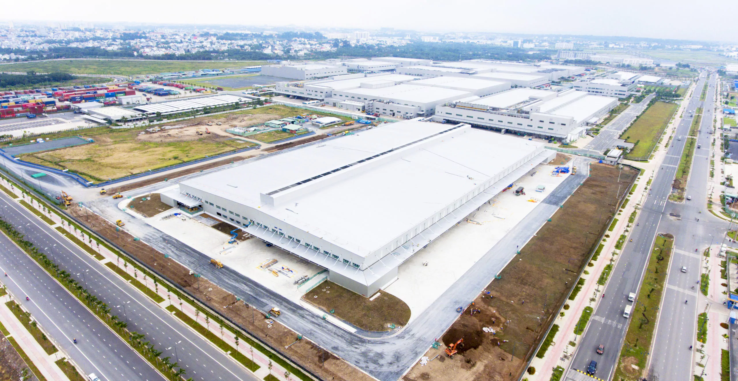 prefab steel electronic warehouse for Samsung