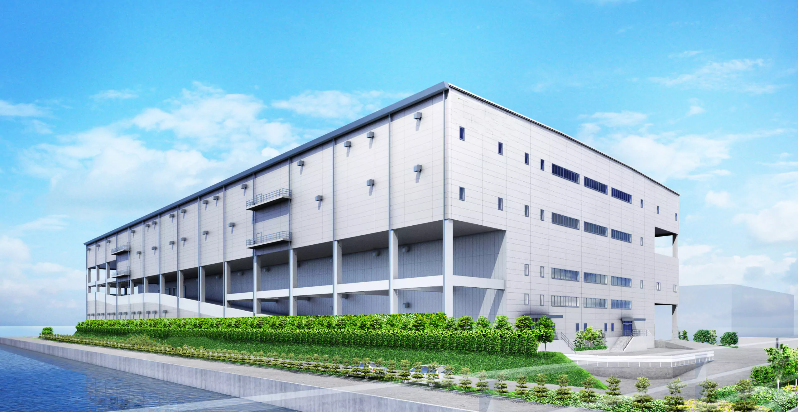 INZAI prefabricated steel logistics center
