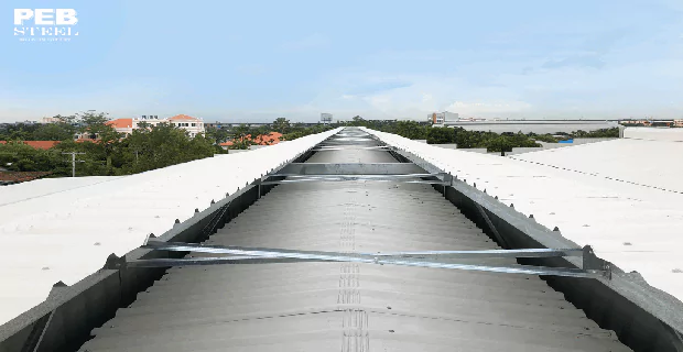 Ridge for pre engineered steel building - Thông gió đỉnh mái trong nhà thép tiền chế