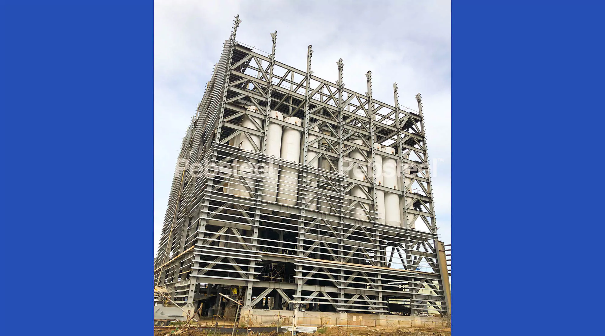 Xây Dựng Nhà Xưởng Sản Xuất Thức Ăn Chăn Nuôi (Philippines) - Steel Structured Animal Feed Production Tower (Philippines)