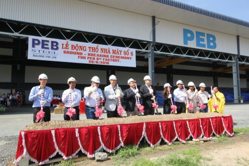 Hình ảnh PEB Steel tổ chức Lễ khởi công xây dựng nhà máy thép tiền chế thứ 6
