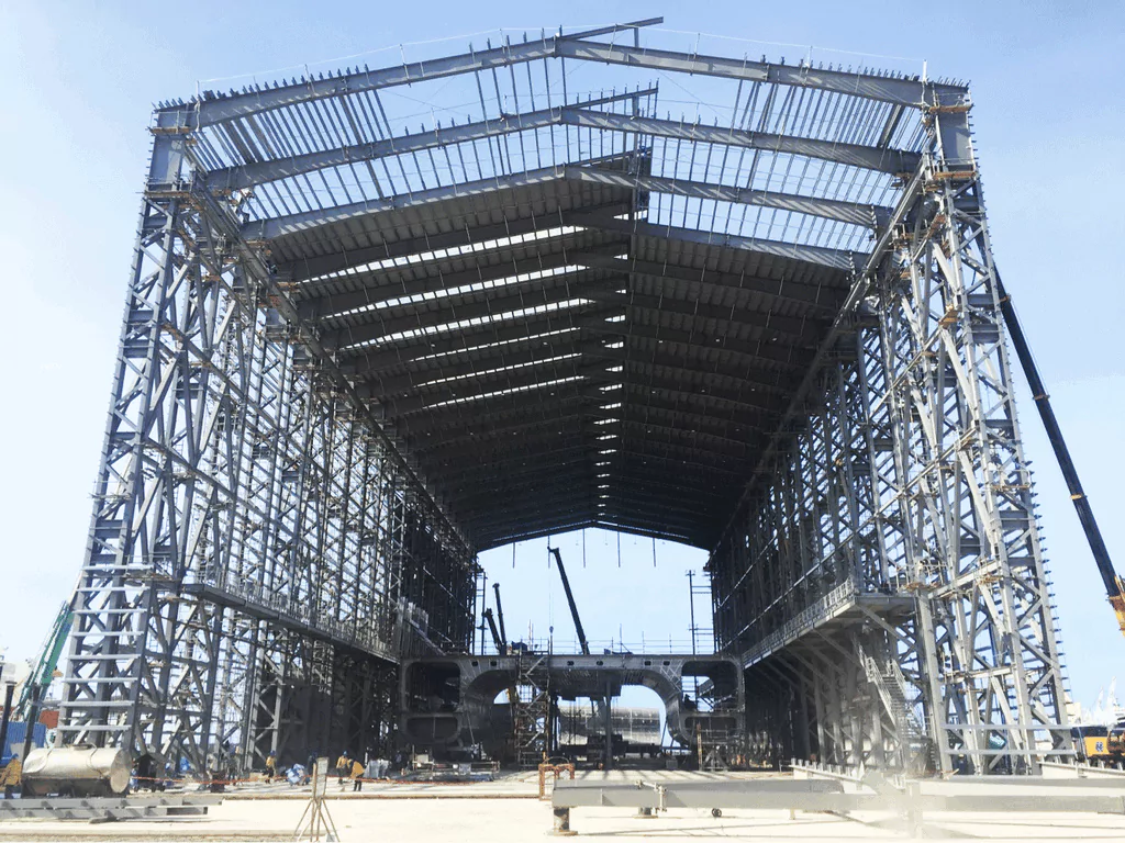 Xây dựng nhà xưởng đóng tàu - Steel Structured Shipyard Project
