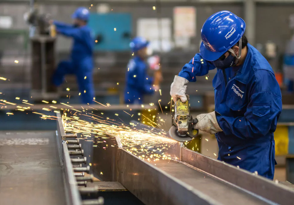 pre engineered steel building and steel structure fabrication process