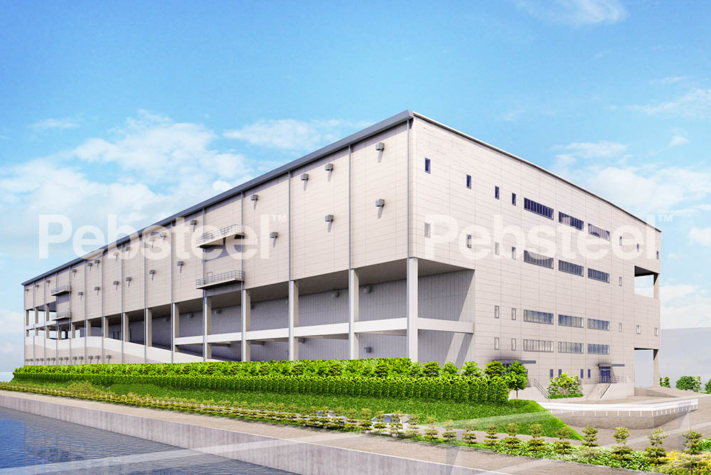 Xây Nhà Kho Chứa Hàng (Nhật Bản) - Steel Structured Warehouse (Japan)