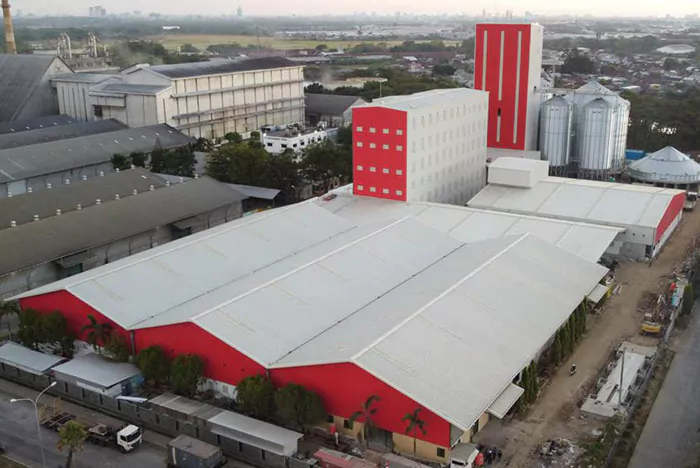 Xây Dựng Nhà Xưởng Sản Xuất Bột Mì Indonesia - Steel Structured Indonesian Flour Factory Warehouse