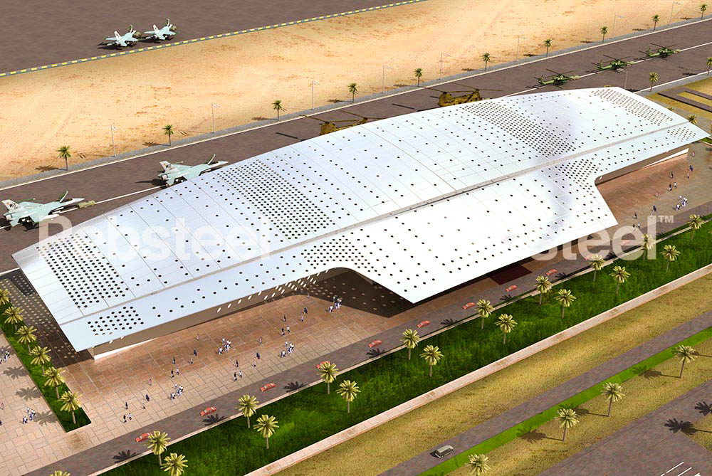 Xây Nhà Kho Căn Cứ Không Quân (Saudi Arabia) - Steel Structured Air Force Base Stand (Saudi Arabia)