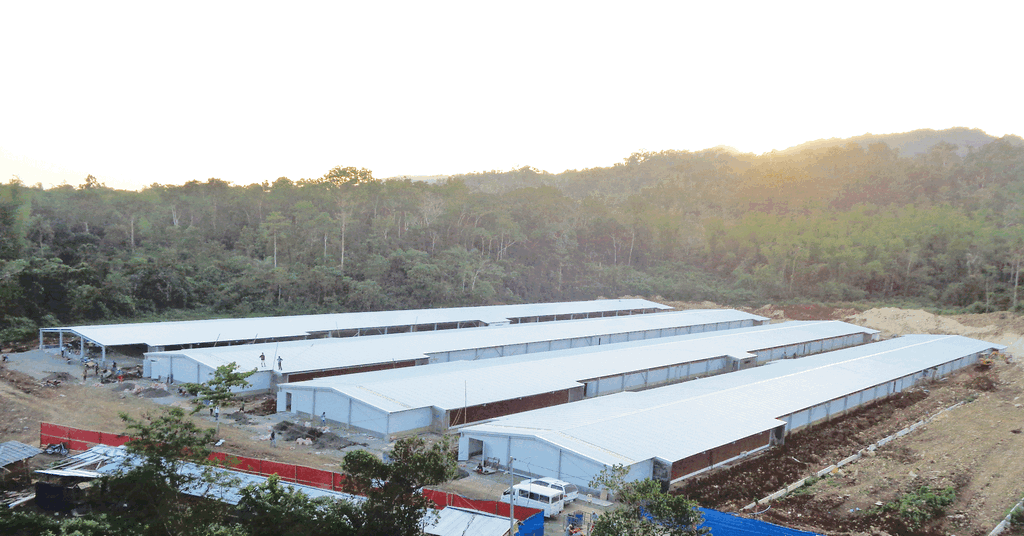 Photo of the industrial factory built by Pebsteel