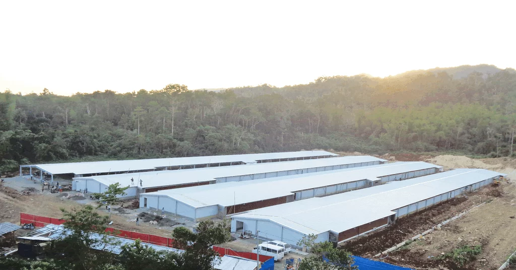 Photo of the industrial factory built by Pebsteel