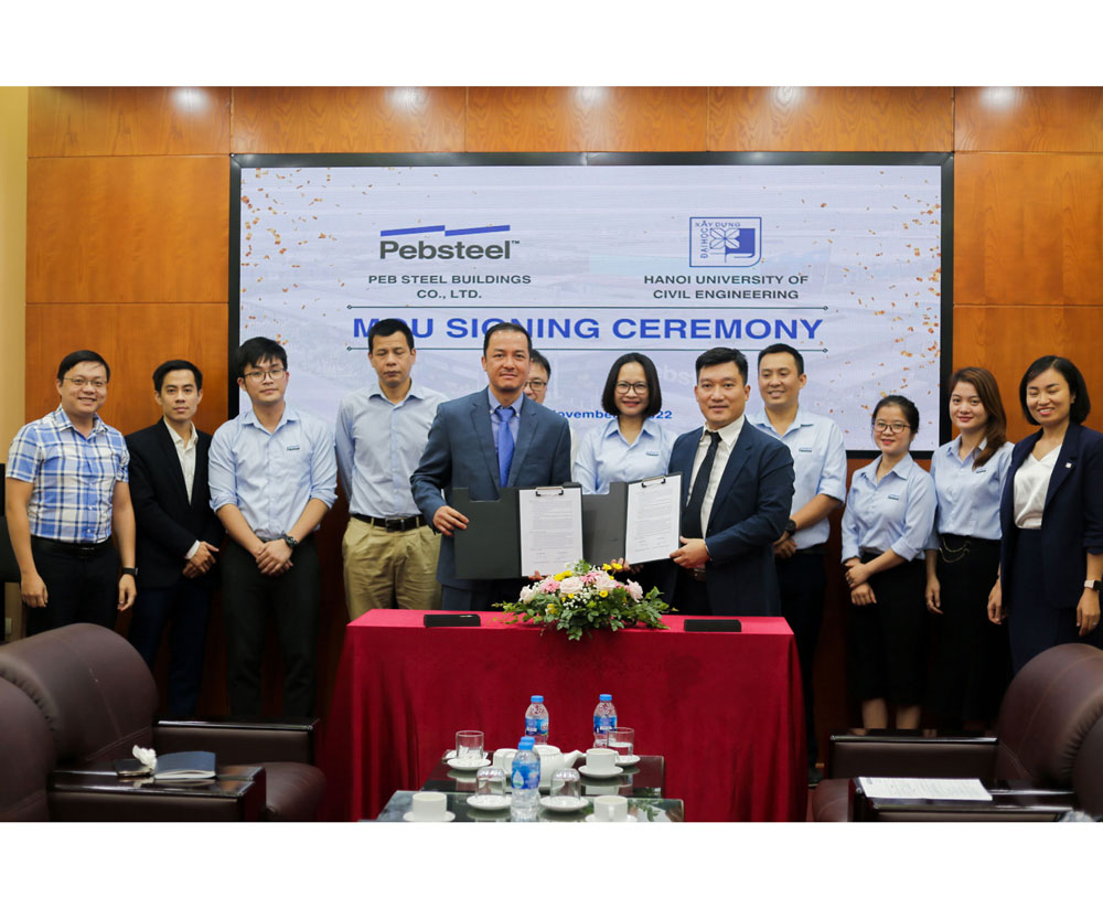 MOU Signing Ceremony Between Pebsteel And Hanoi University of Civil Engineering