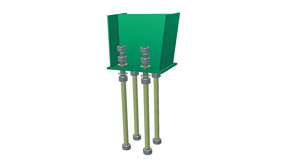 The structure of bolts in steel structures consists of 4 parts