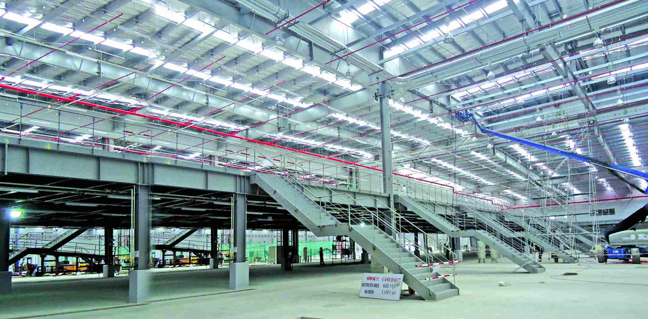 Fire prevention for warehouse construction