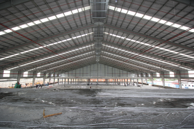 Pebsteel's rafter without middle column provide ideal width, suitable for large structures