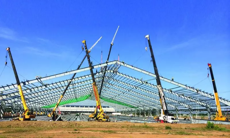 Pebsteel's outdoor steel structure construction project