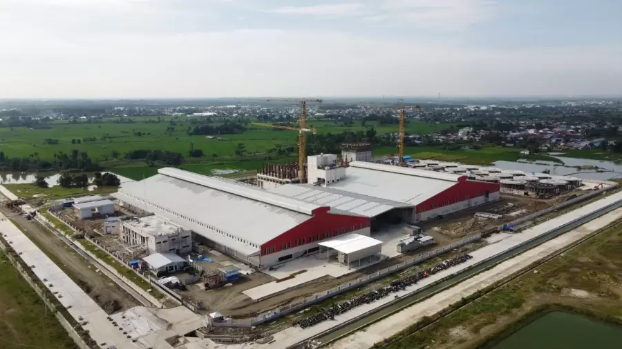 A pre-engineered steel factory designed by Pebsteel is in operation