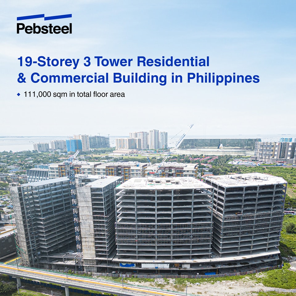 19-storey 3 tower residential & commercial building in Philippines