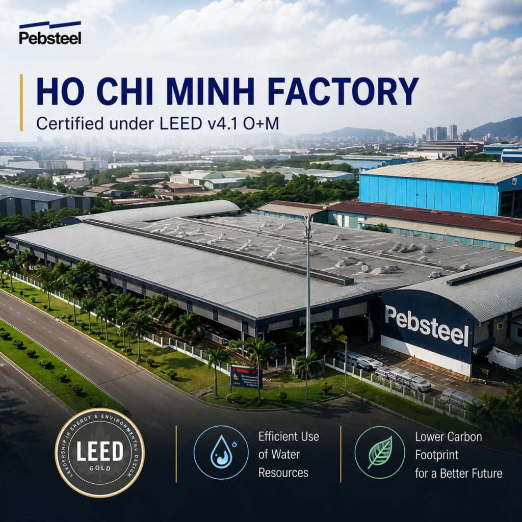 HCM factory certificated under LEED v4.1 O+M
